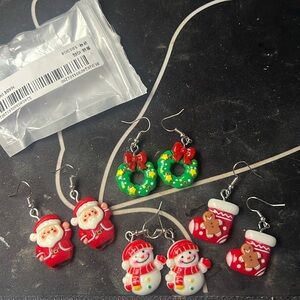 Set of 4 Christmas Earrings
